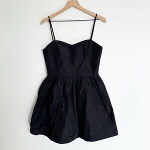 BCBGeneration Black Rustle Chiffon Party Dress